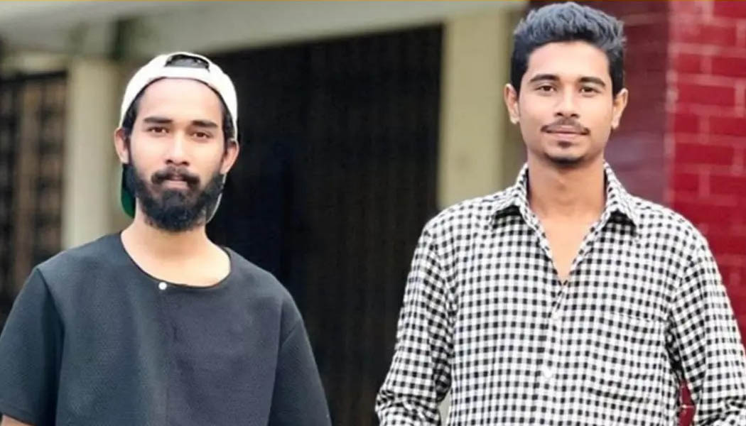 অভিযুক্ত অনিক মন্ডল (কালো রঙের টিশার্ট) ও নিহত ফাহিম